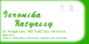 veronika matyassy business card